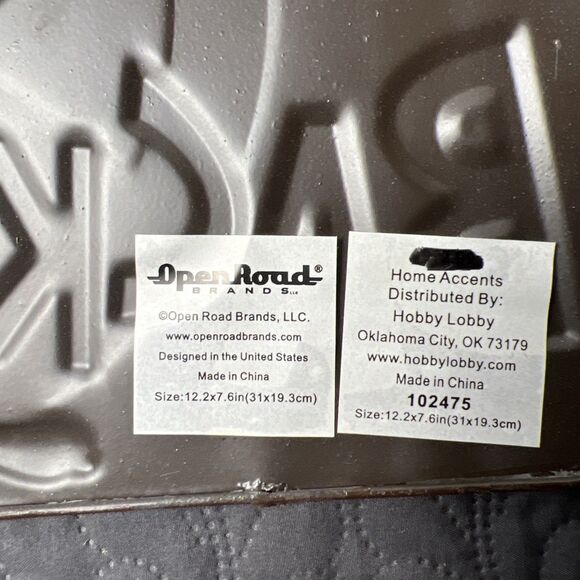 Tasmanian BACK OFF Metal Sign Plaque Open Road Brands 12 x 7.75" Home Decor Gift - Picture 7 of 7